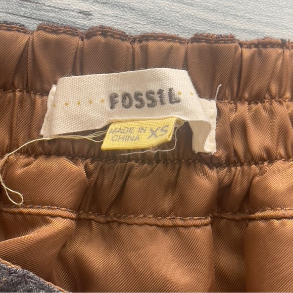 Fossil Pleated Lined Wool Blend Skirt with Pockets Extra Small - Picture 4 of 8